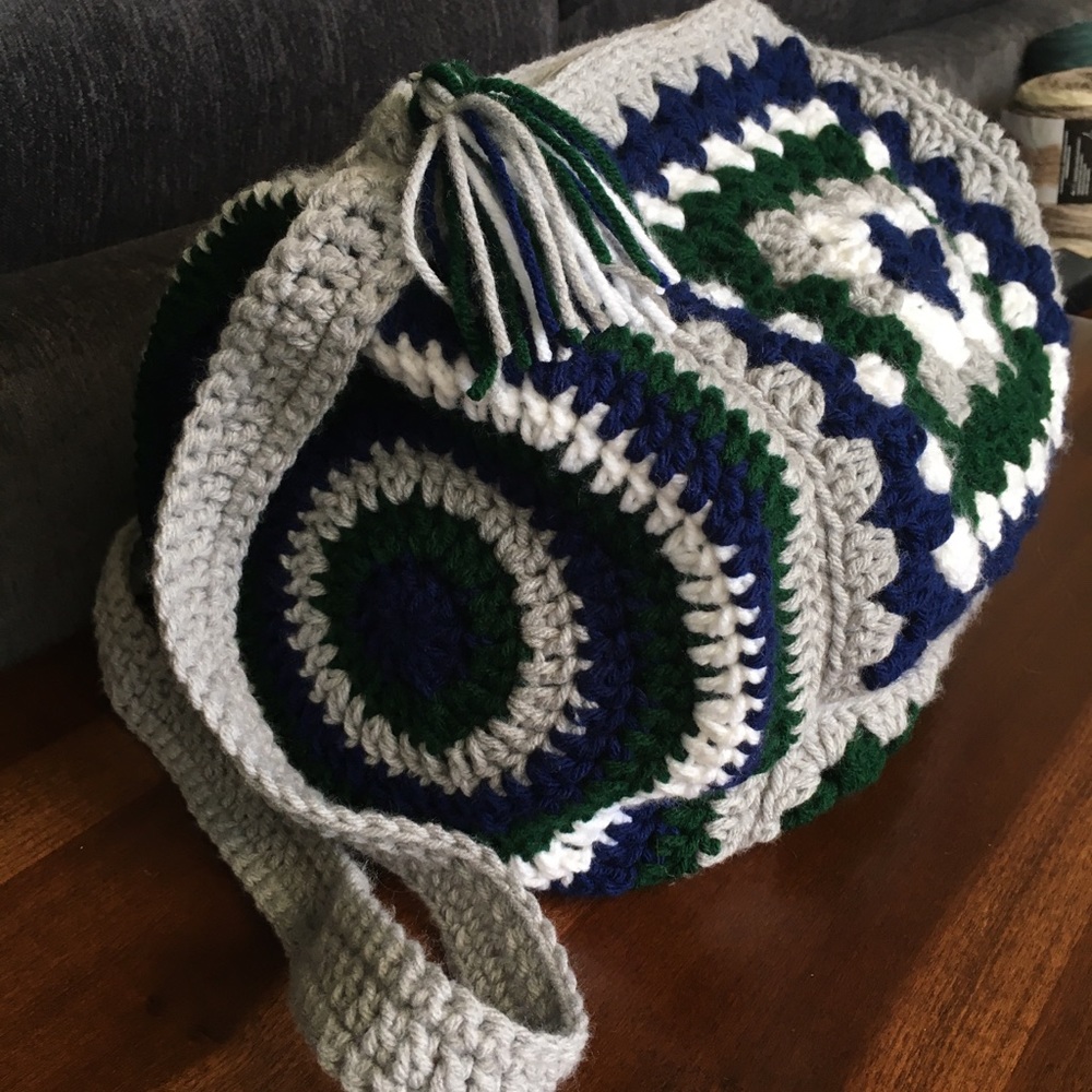 Handmade Crochet Duffel Bag